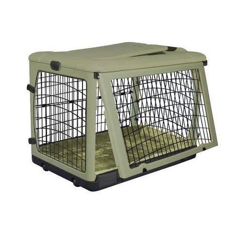 Image of Deluxe Steel Dog Crate with Bolster Pad - DOGSWAGI