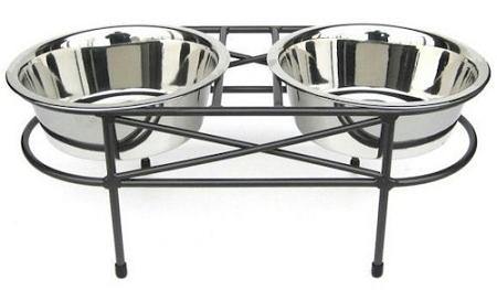 Mesh Elevated Double Dog Bowl - DOGSWAGI