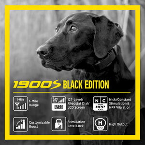 Dogtra 1900S Black Boost & Lock E-Collar Remote Dog Trainer 1-Mile Range