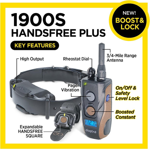Image of Dogtra 1900S HANDSFREE Plus Boost and Lock, Remote Dog Training E-Collar