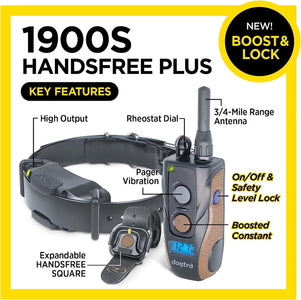 Dogtra 1900S HANDSFREE Plus Boost and Lock, Remote Dog Training E-Collar