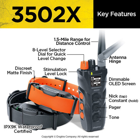 Image of Dogtra 3502X 2 Dog E-Collar System
