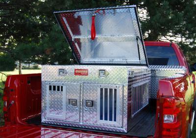 Image of Hunter Series Double Compartment Dog Box - All Season Vents w/ Top Storage - DOGSWAGI