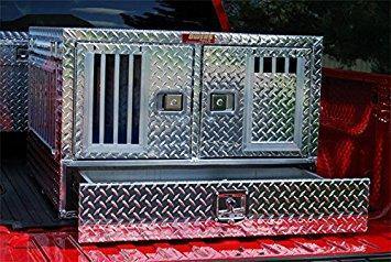 Pro Hunter Series Double Compartment Dog Box - All Season Vents w/ Bottom Drawer - DOGSWAGI