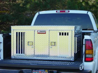 Image of Hunter Series Double Compartment Dog Box Tall- All Season Vents w/o Storage - DOGSWAGI
