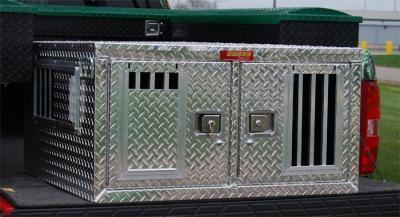 Hunter Series Double Compartment Dog Box Shallow - Standard Vents w/o Storage - DOGSWAGI