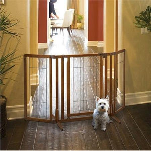 Premium Plus Freestanding Pet Gate with Door - DOGSWAGI