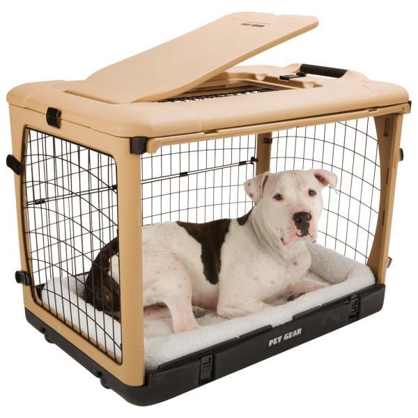 Deluxe Steel Dog Crate With Pad - DOGSWAGI
