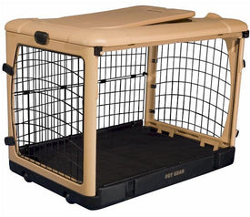 Deluxe Steel Dog Crate With Pad - DOGSWAGI
