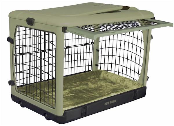 Deluxe Steel Dog Crate with Bolster Pad - DOGSWAGI