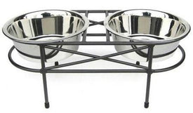 Mesh Elevated Double Dog Bowl - DOGSWAGI