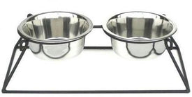 Pyramid Elevated Double Dog Feeder - DOGSWAGI