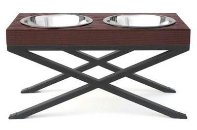 Woodsman Double Raised Dog Bowl - DOGSWAGI